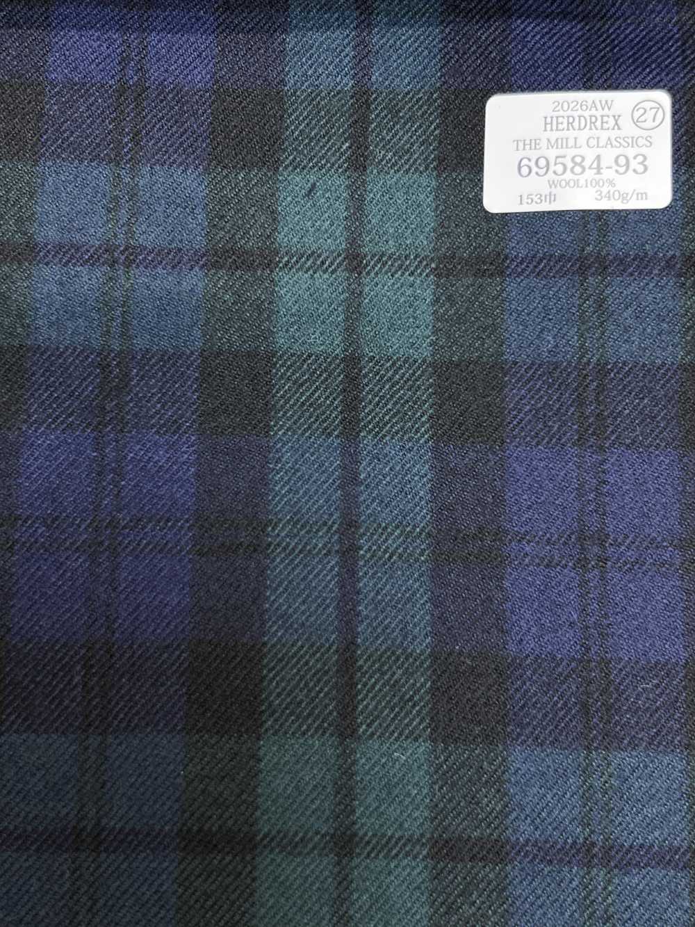 69584-93 26AW HERDREX [CLÁSSICOS DA TECELAGEM] Clássicos da Tecelagem Xadrez Verde[Têxtil] Kunishima Co., Ltda.