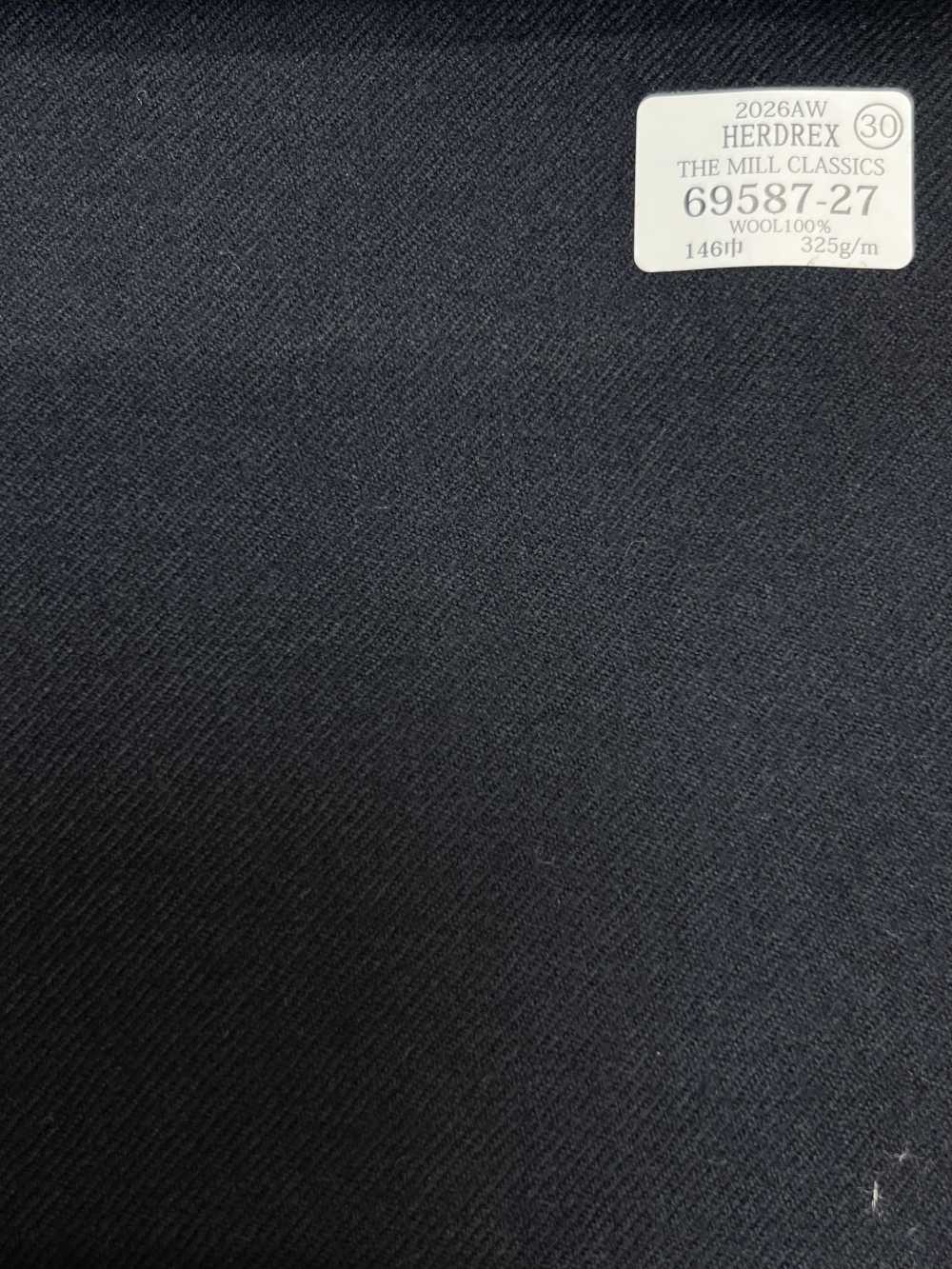 69587-27 26AW HERDREX [THE MILL CLASSICS] Azul-marinho liso[Têxtil] Kunishima Co., Ltda.