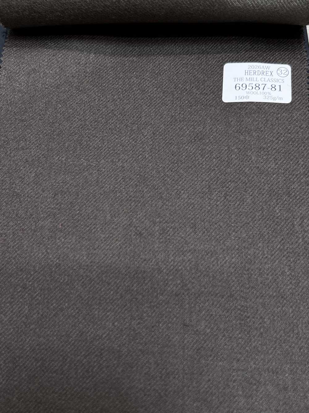 69587-81 26AW HERDREX [THE MILL CLASSICS] Mill Classics Marrom liso[Têxtil] Kunishima Co., Ltda.
