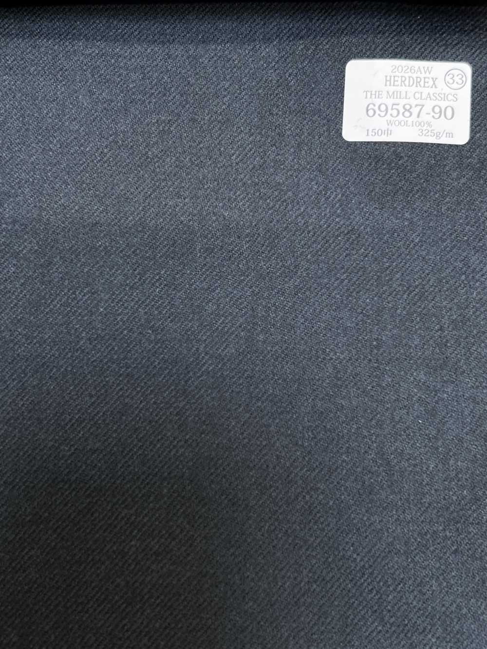 69587-90 26AW HERDREX [THE MILL CLASSICS] Clássicos da Fábrica Verde Fumaça Sólido[Têxtil] Kunishima Co., Ltda.