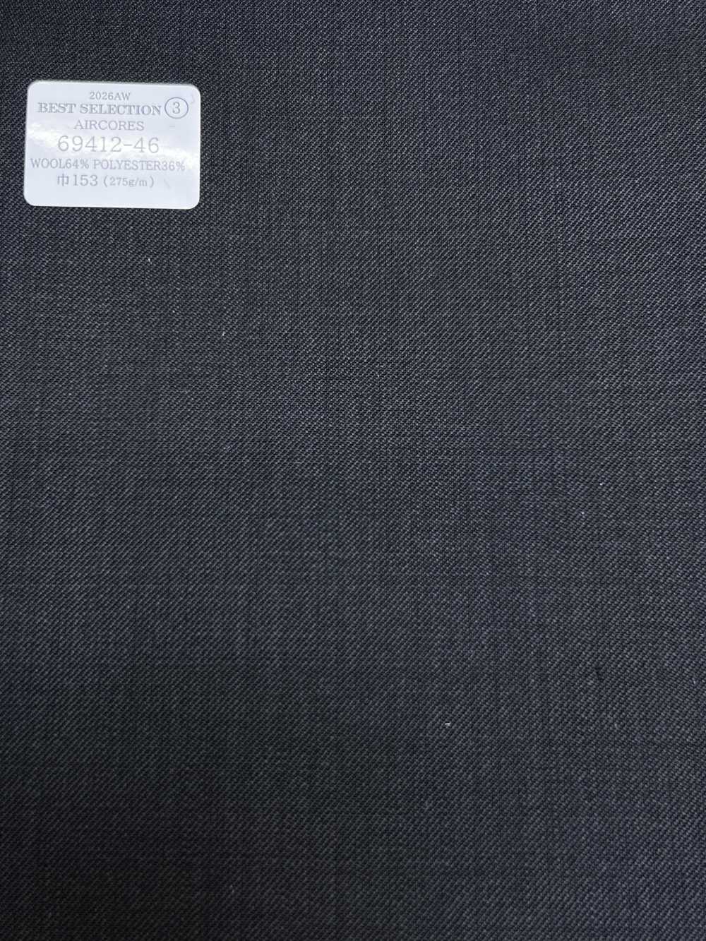 69412-46 26AW BESTSELECTION [AIRCORES] Cinza carvão liso[Têxtil] Kunishima Co., Ltda.