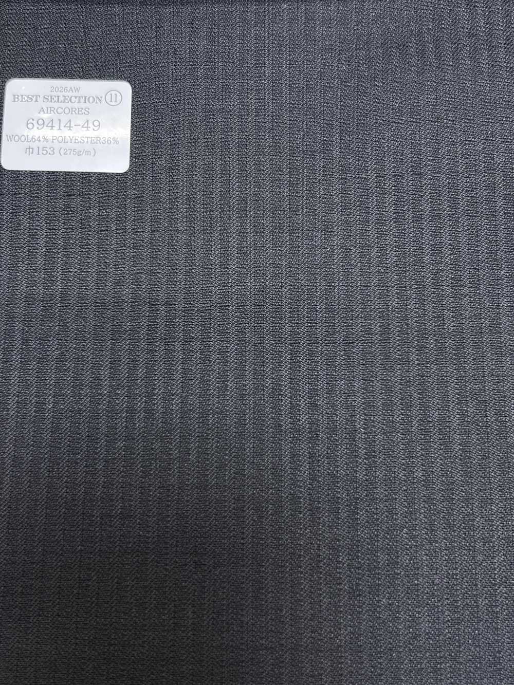 69414-49 26AW BESTSELECTION [AIRCORES] Aircores Listrado sombra cinza escuro[Têxtil] Kunishima Co., Ltda.