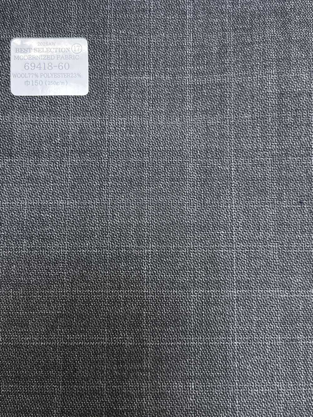 69418-60 26AW BESTSELECTION [TECIDO MODERNIZADO] Tecido Modernizado Xadrez Cinza Médio[Têxtil] Kunishima Co., Ltda.