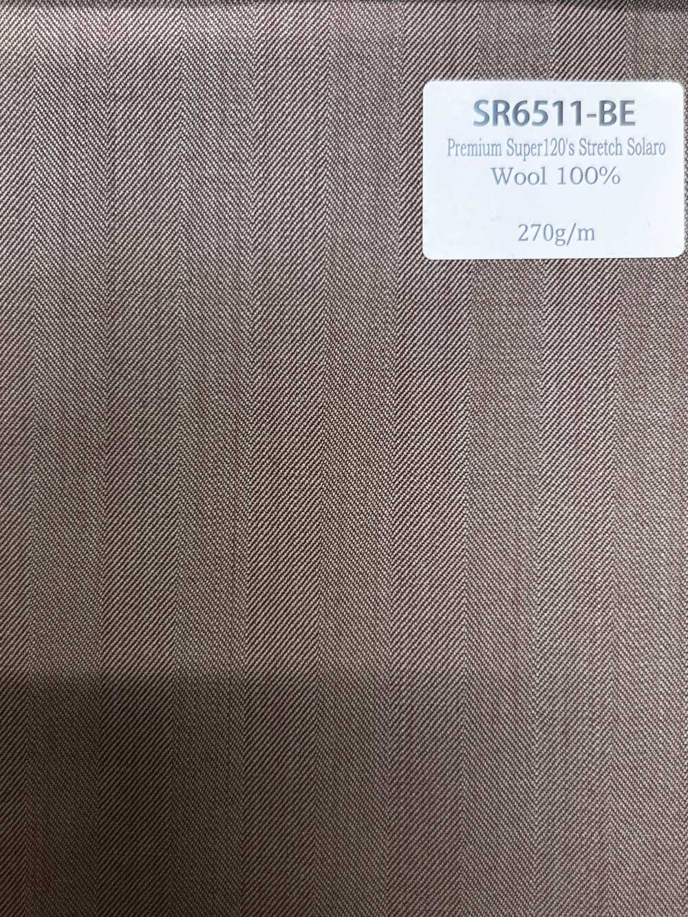 SR6511-BE Padrão Fabricado no Japão Premium Super120's Solaro elástico de uma camada bege, sem padrão, iridesc[Têxtil] HOSOI SYOJI