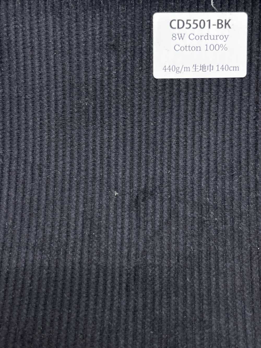 CD5501-BK Veludo cotelê 8W C100 Preto[Têxtil] HOSOI SYOJI