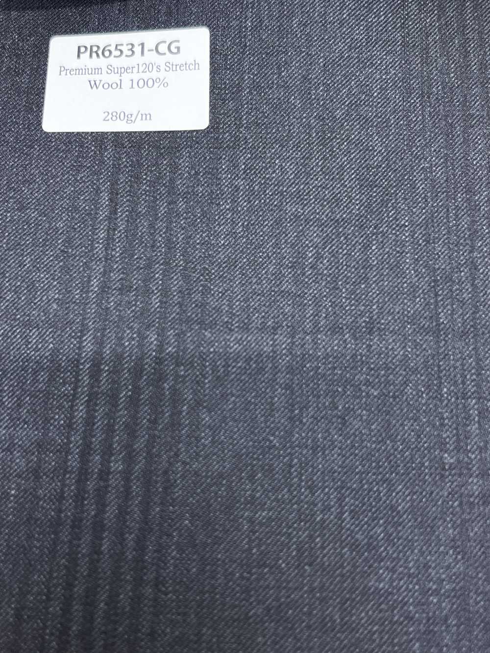 PR6531-CG Padrão Nacional Premium Super120's Cotelê cinza listrado elástico de fio único[Têxtil] HOSOI SYOJI