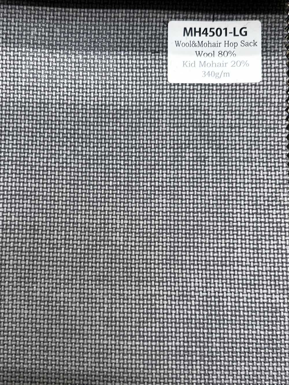MH4501-LG Mohair Hopsack padrão, fabricado no Japão, cinza claro[Têxtil] HOSOI SYOJI