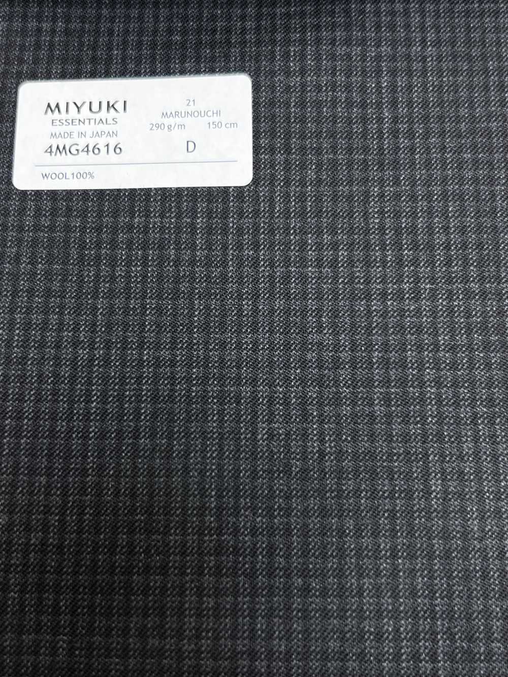 4MG4616 26AW MARUNOUCHI Sarja Xadrez Cinza Carvão[Têxtil] Fábricas De Lã Miyuki