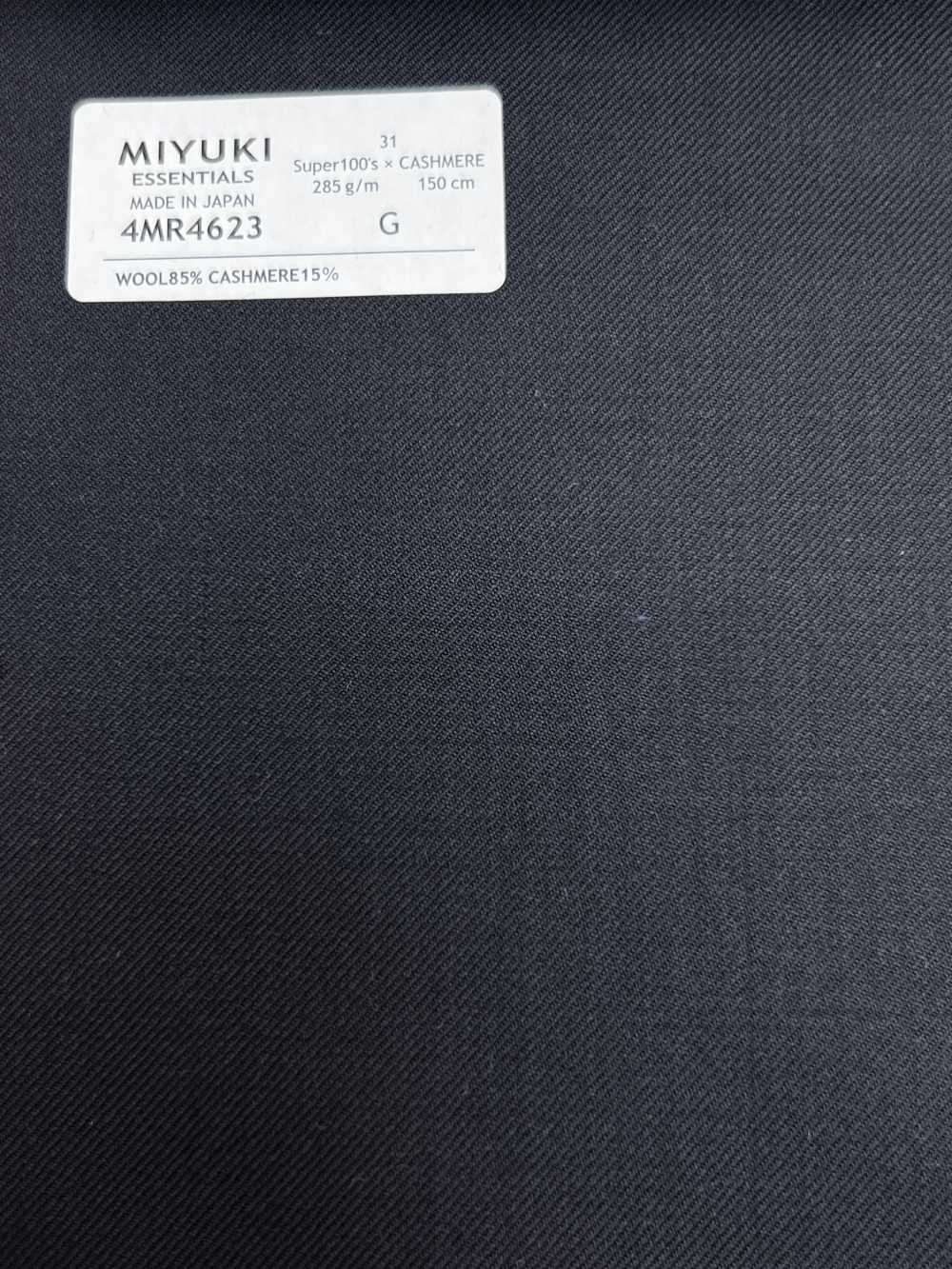 4MR4623 26AW Super100's × Cashmere Azul-marinho Sem padrão[Têxtil] Fábricas De Lã Miyuki