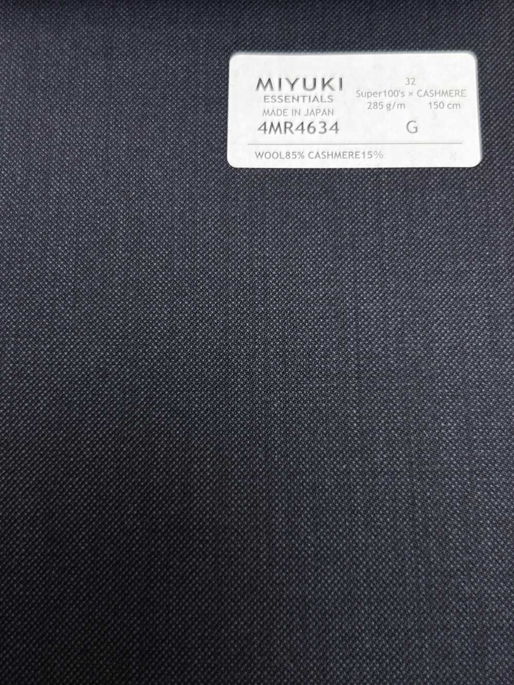 4MR4634 26AW Super100's × Cashmere Azul-marinho Sem padrão[Têxtil] Fábricas De Lã Miyuki