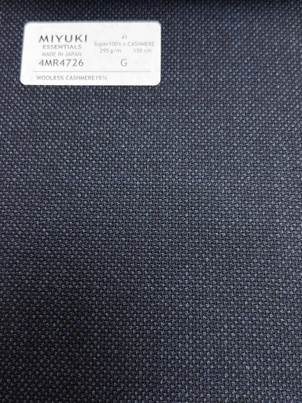 4MR4726 26AW Super100's × Caxemira Azul-marinho[Têxtil] Fábricas De Lã Miyuki