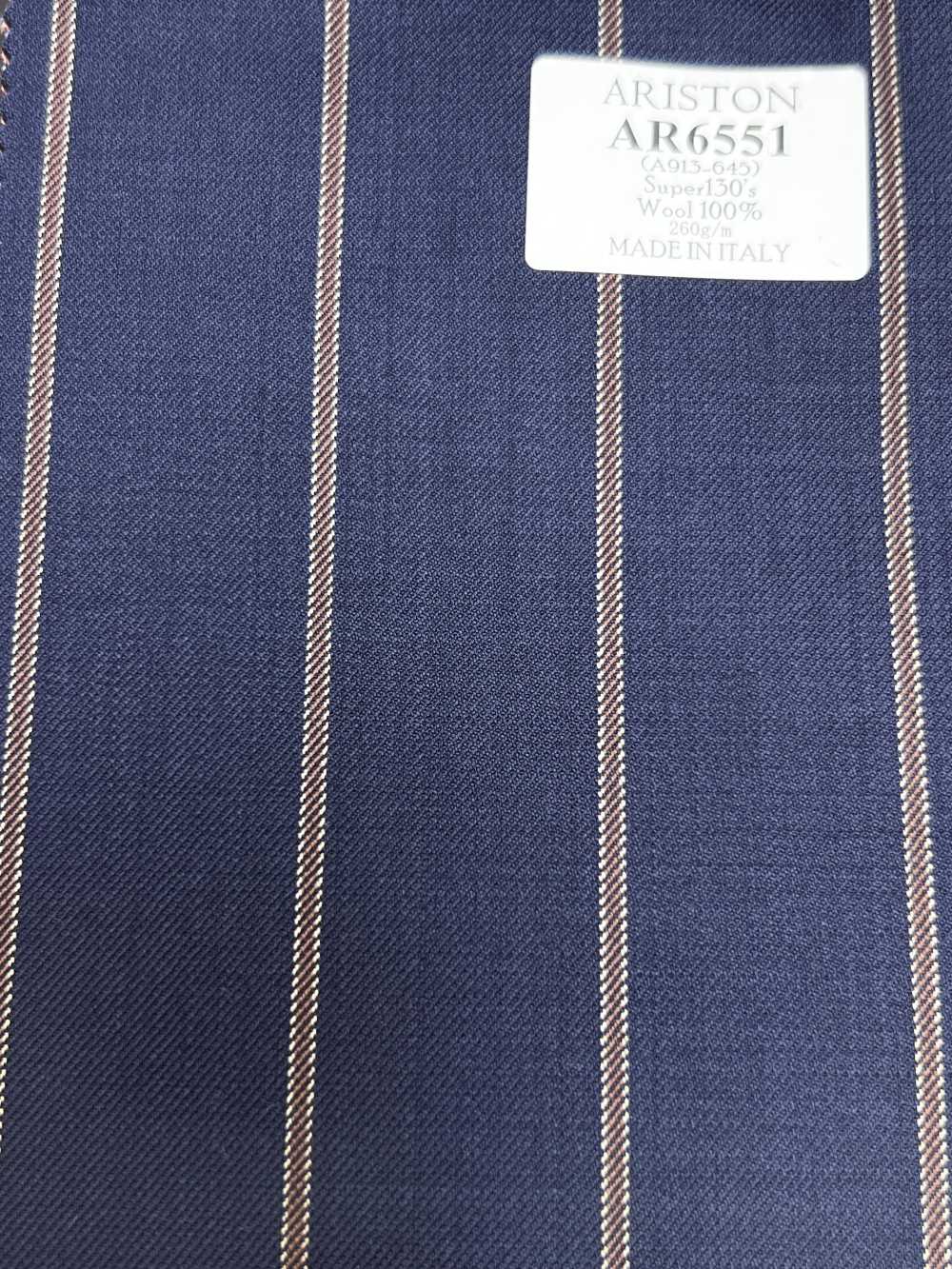 AR6551 ARISTON Super 130's Azul-marinho × Listras marrons[Têxtil] HOSOI SYOJI