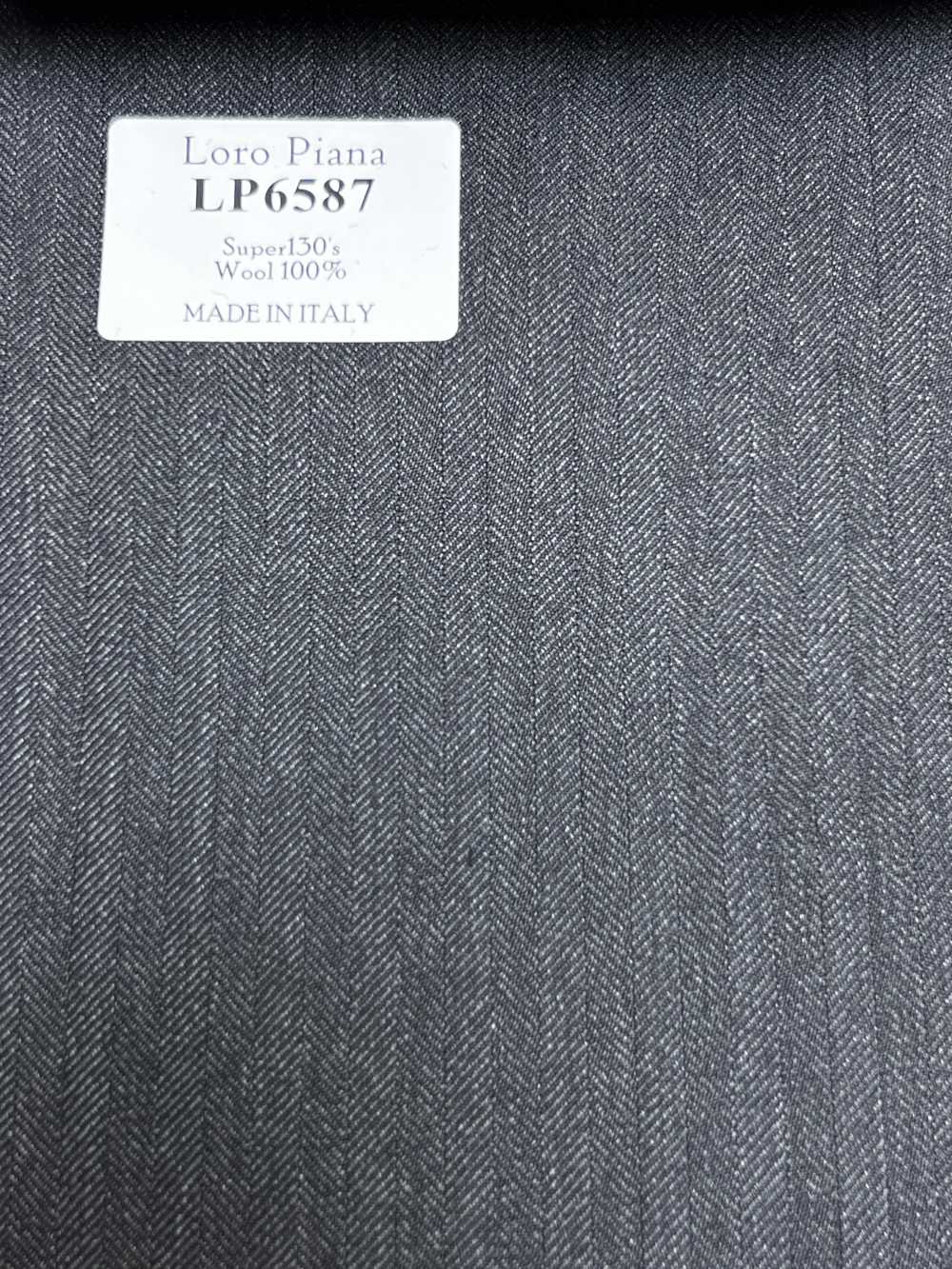 LP6587 Loro Piana Super130's Espinha de Peixe Cinza[Tecido] HOSOI SYOJI