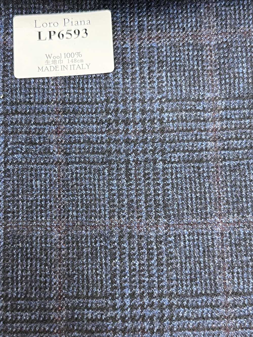 LP6593 Loro Piana Xadrez Azul-Marinho[Tecido] HOSOI SYOJI