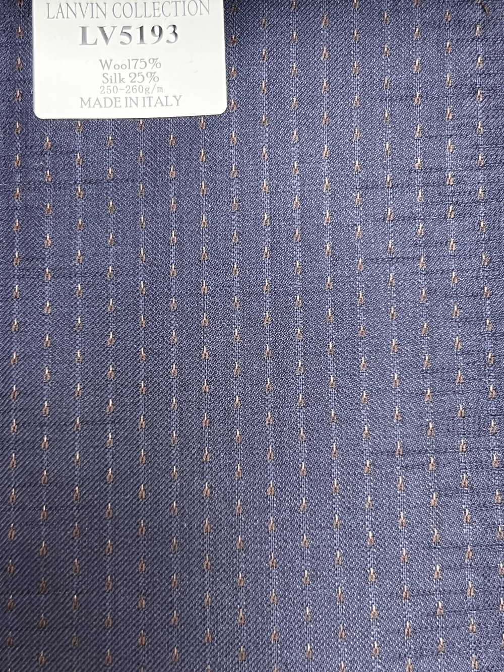 LV5193 LANVIN COLLECTION Azul-marinho × risca marrom[Tecido] HOSOI SYOJI