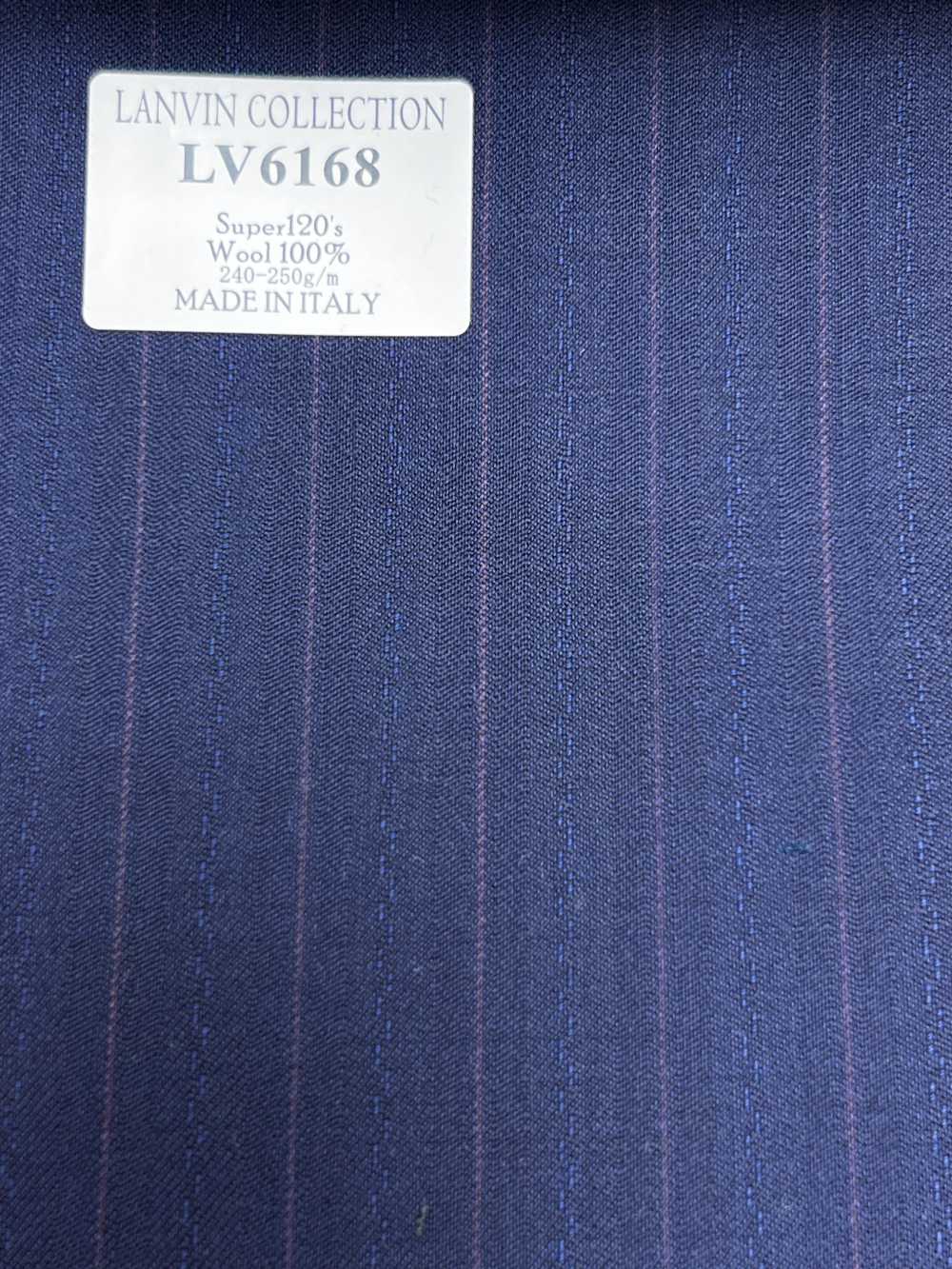 LV6168 LANVIN COLLECTION Listrado Azul-Marinho Super120's[Tecido] HOSOI SYOJI