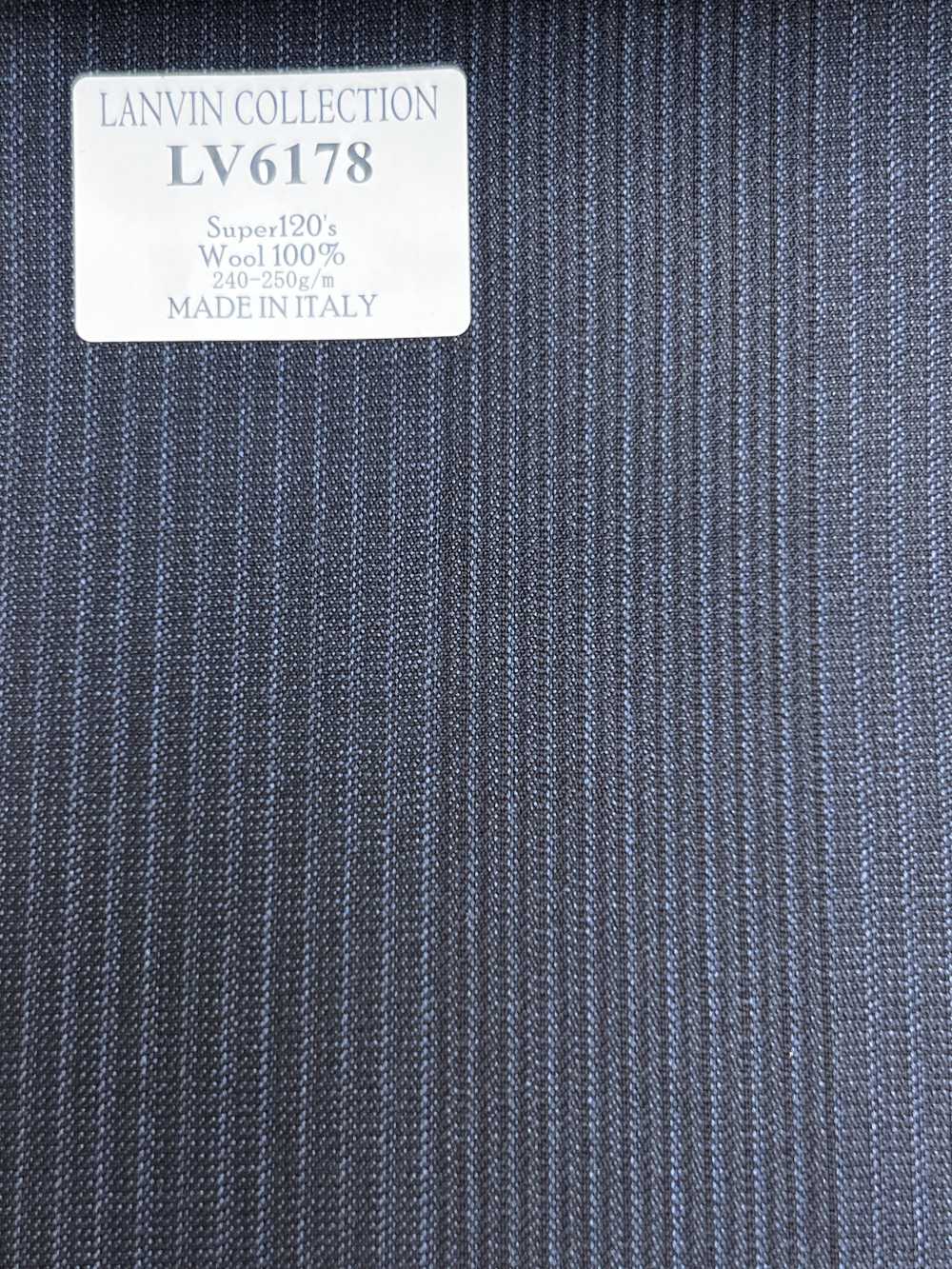 LV6178 LANVIN COLLECTION Listrado Azul-Marinho Super120's[Tecido] HOSOI SYOJI