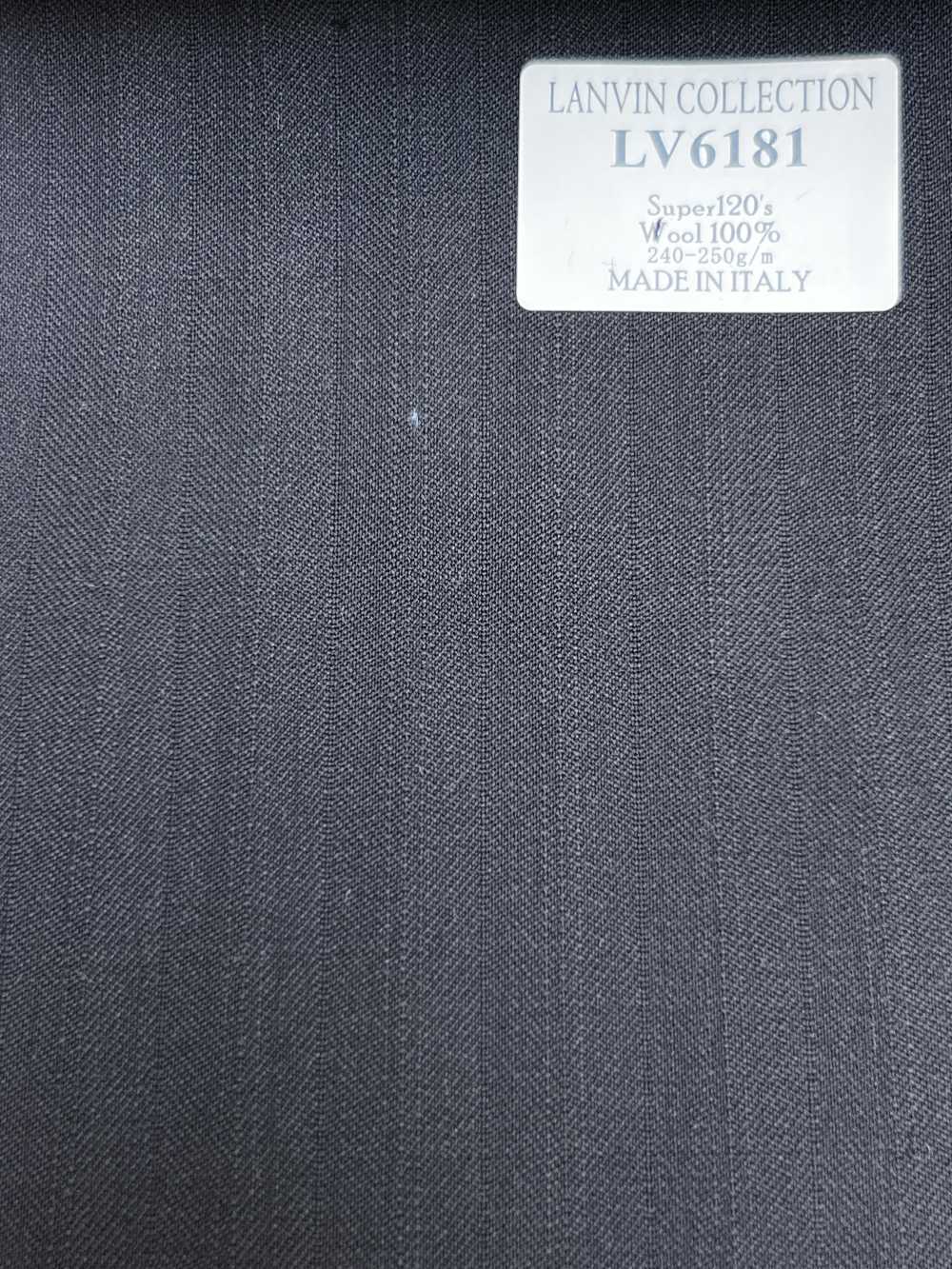 LV6181 LANVIN COLLECTION Super 120's Listras pretas[Tecido] HOSOI SYOJI