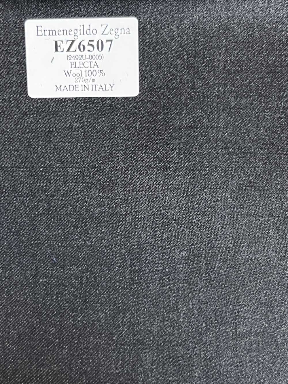 EZ6507 Ermenegildo Zegna ELECTA Cinza-escuro liso[Tecido] HOSOI SYOJI