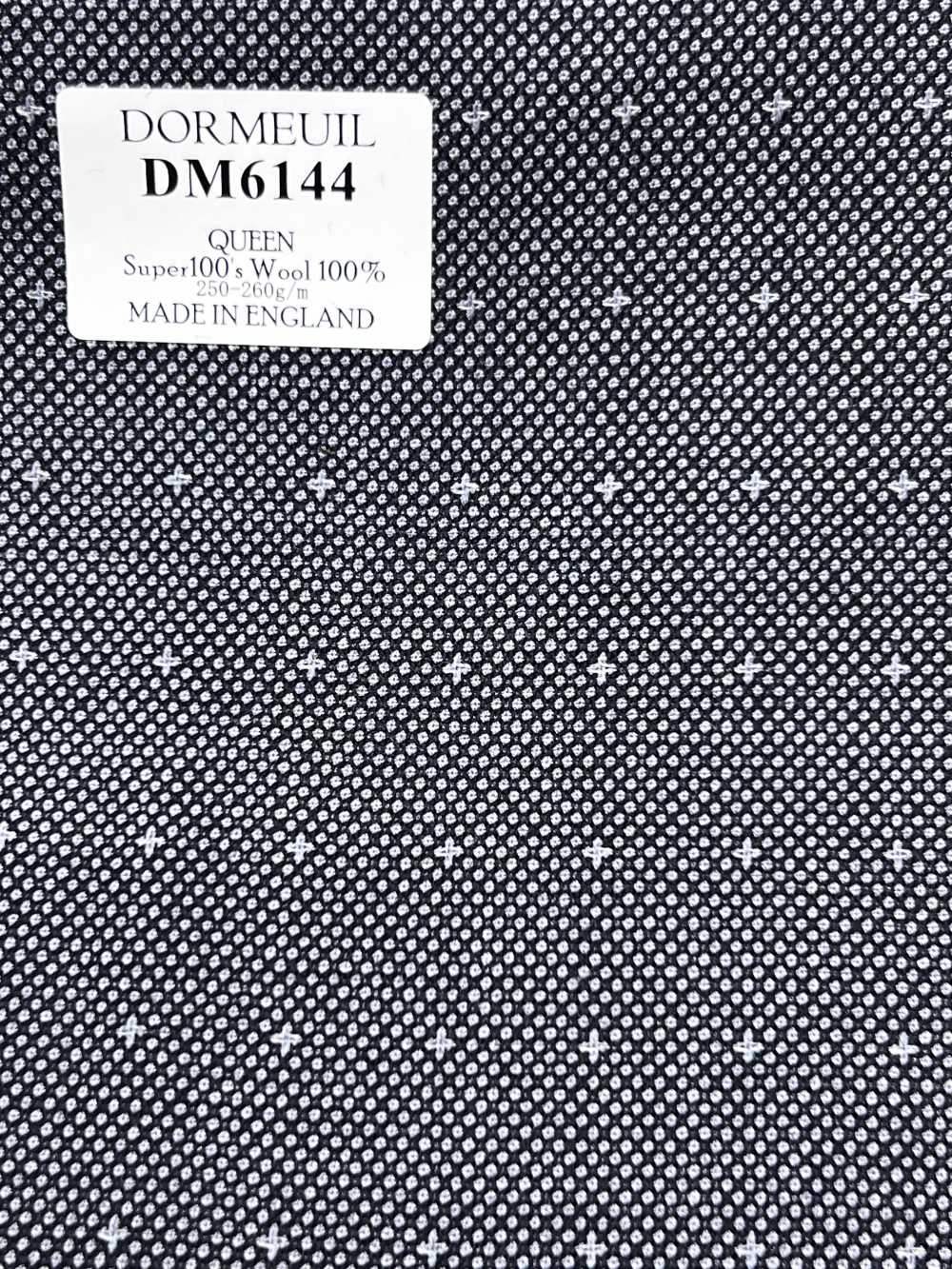 DM6144 DORMEUIL QUEEN Super100's Preto x Branco Padrão Sashiko[Tecido] HOSOI SYOJI