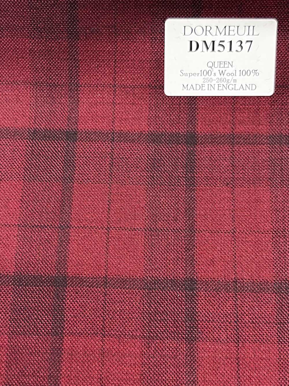 DM5137 DORMEUIL QUEEN Super100's Xadrez Vermelho[Tecido] HOSOI SYOJI