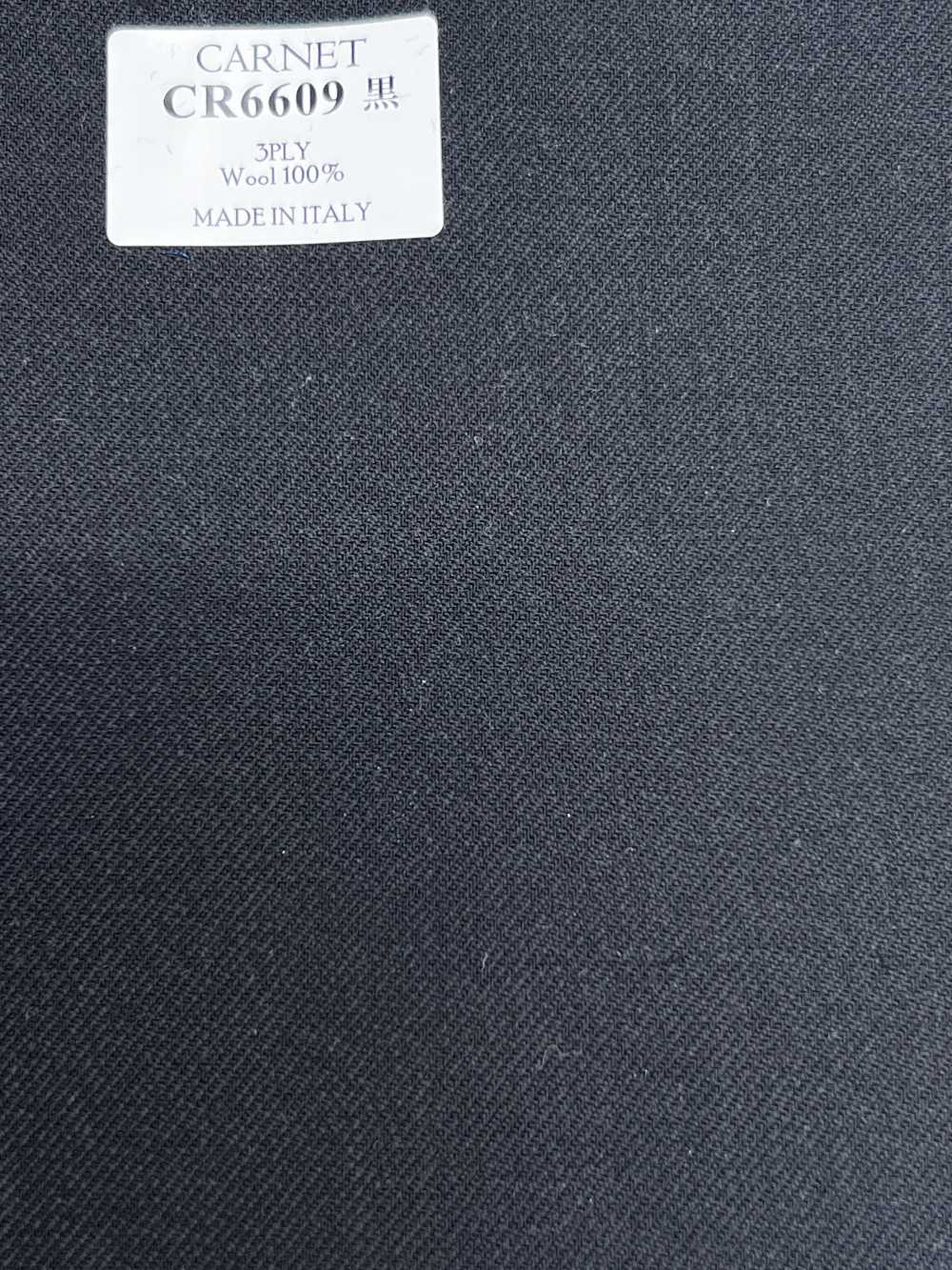 CR6609 CARNET 3PLY Preto Liso[Tecido] HOSOI SYOJI