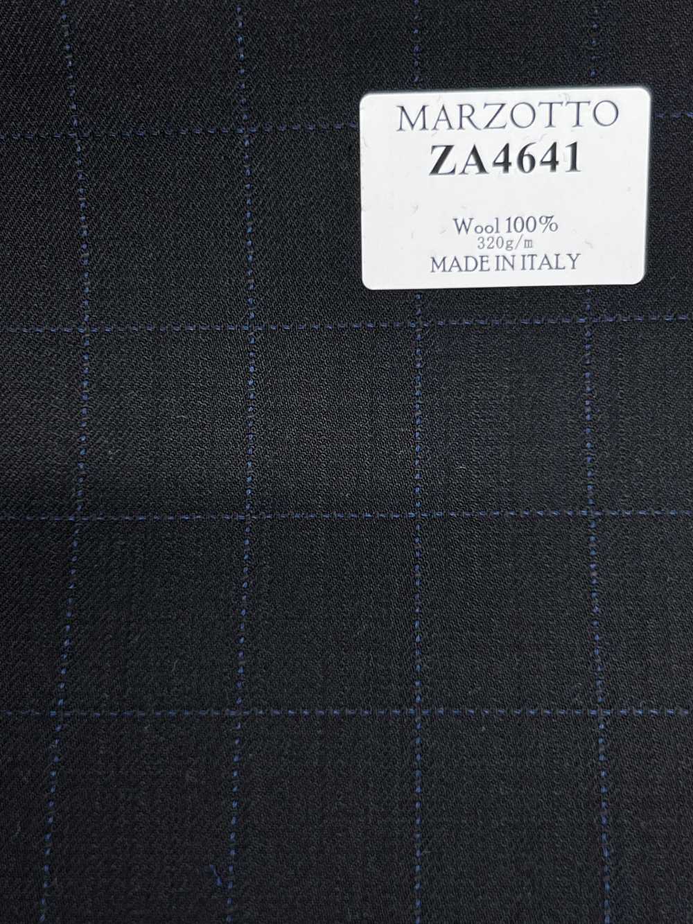ZA4641 MARZOTTO Super110's Xadrez Bordado Preto e Azul[Tecido] HOSOI SYOJI