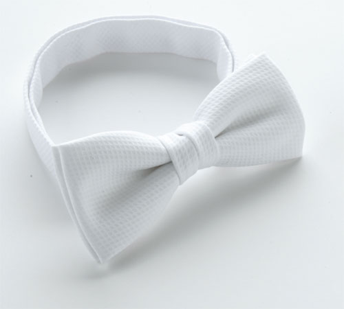 BF-W Gravata Borboleta Branca Em Piquê De Algodão[Acessórios Formais] Yamamoto(EXCY)