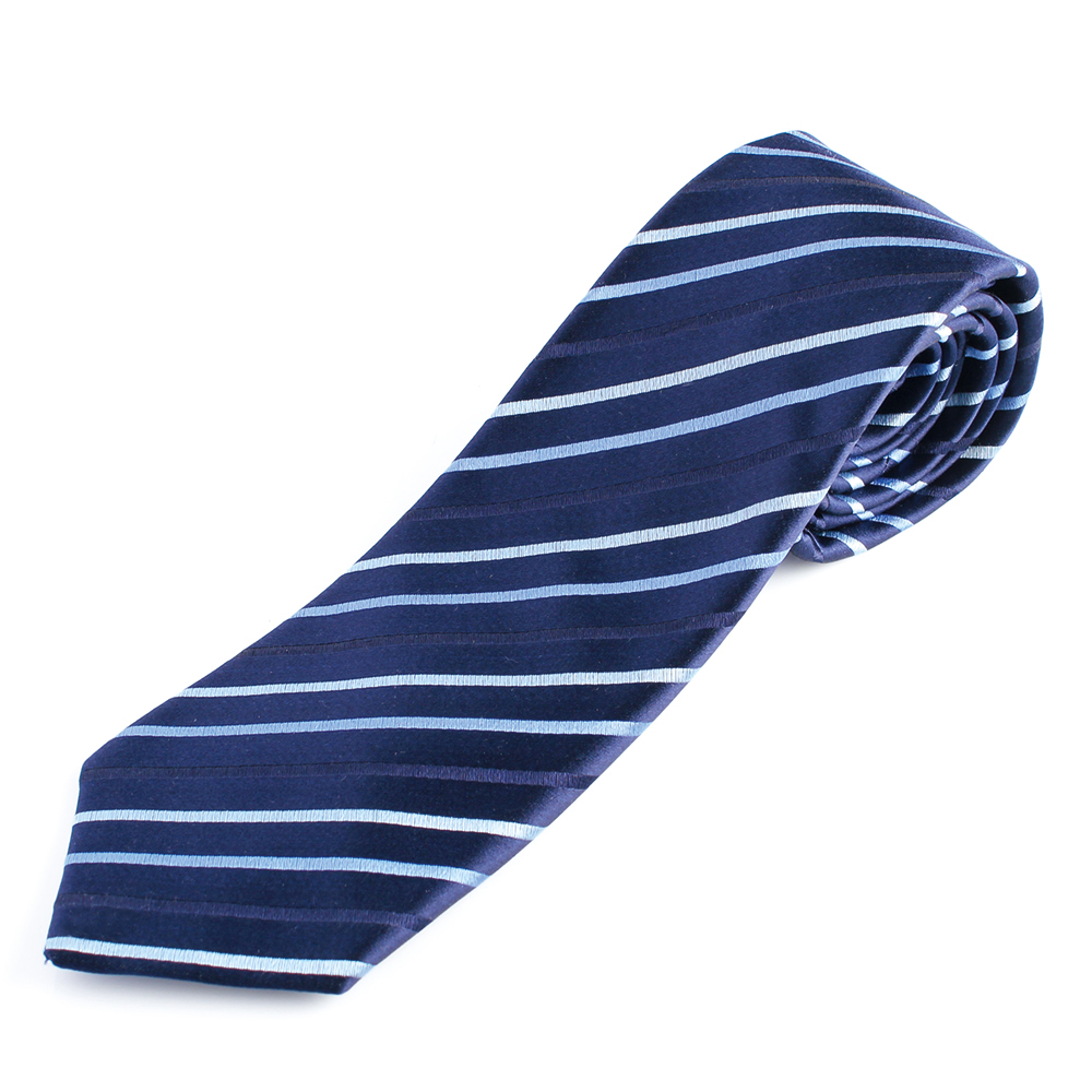 HVN-01 VANNERS Têxtil Usado Gravata Padrão Listrado Azul Marinho[Acessórios Formais] Yamamoto(EXCY)