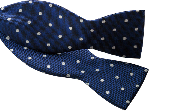 MT-602 Gravata Borboleta De Seda Doméstica Com Nó à Mão E Padrão De Bolinhas Azul[Acessórios Formais] Yamamoto(EXCY)
