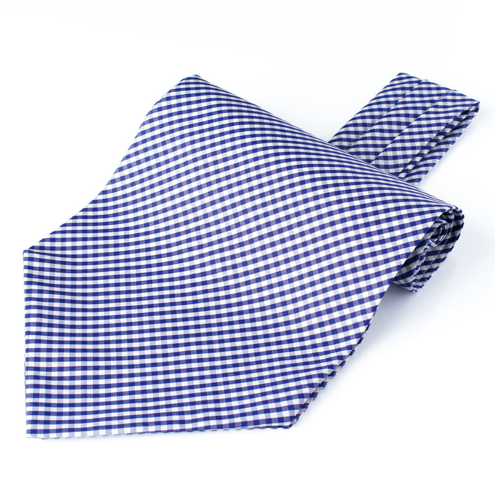 RAS-04 Laço Ascot Feito Com Ring Heart Textile, Navy Gingham Check[Acessórios Formais] Yamamoto(EXCY)