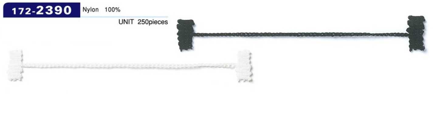 172-2390 Batente para laço de botão do forro, tipo cordão em corrente, comprimento total 102 mm (pacote com 250)