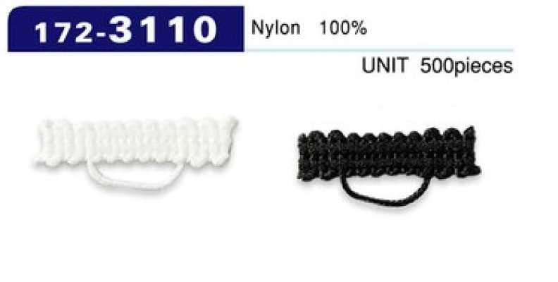 172-3110 Tipo de cordão trançado para laço de botão, horizontal, 25 mm (500 peças)