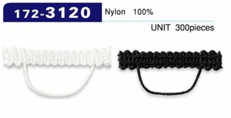 172-3120 Tipo de cordão trançado para alça de botão, horizontal, comprimento 33 mm (300 peças)