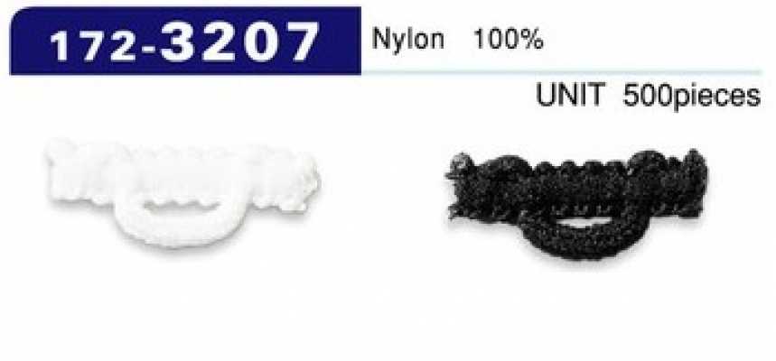 172-3207 Tipo de passante para botão em nylon felpudo, horizontal, 22 mm (500 un.)