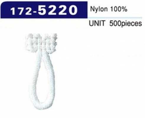 172-5220 Passante de botão em nylon felpudo tipo grande (500 peças) 27 mm A x 11 mm L