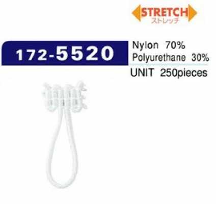172-5520 Alça para botão, tipo elastano, grande (250 peças) 26 mm x 10 mm