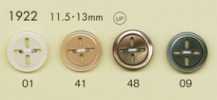 1922 DAIYA BUTTONS Botão de poliéster estilo concha irregular com 4 furos