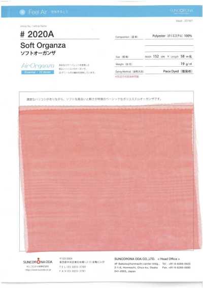 Organza macia de poliéster