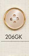 206GK Botão simples de plástico de 4 furos