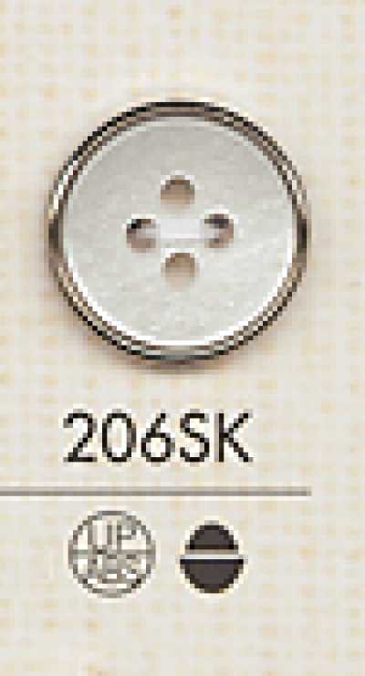 206SK Botão simples de plástico de quatro furos
