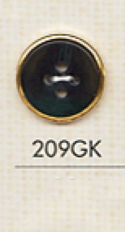 209GK Botão plástico simples de 4 furos para camisas