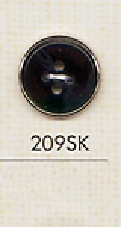 209SK Botão simples de plástico com 4 furos para camisas