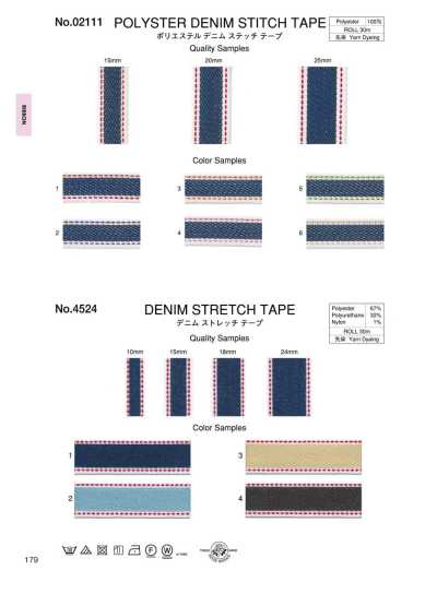 4524 Fita elástica denim