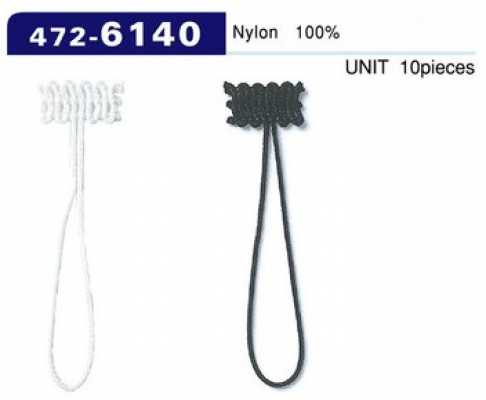 472-6140 Presilha para botão, tipo cordão trançado, comprimento total 52 mm (10 unid.)