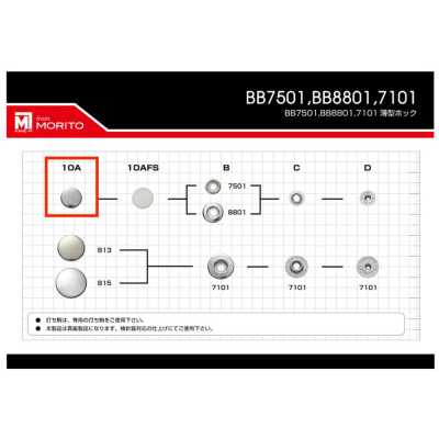 7501/8801 10A 7501/8801 Peças superiores 10 mm