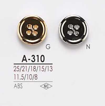 A310 Botão de metal de 4 furos