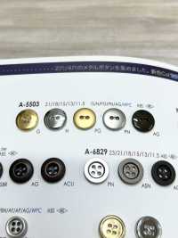 A5503 Botão De Metal Simples De 2 Furos IRIS subfoto