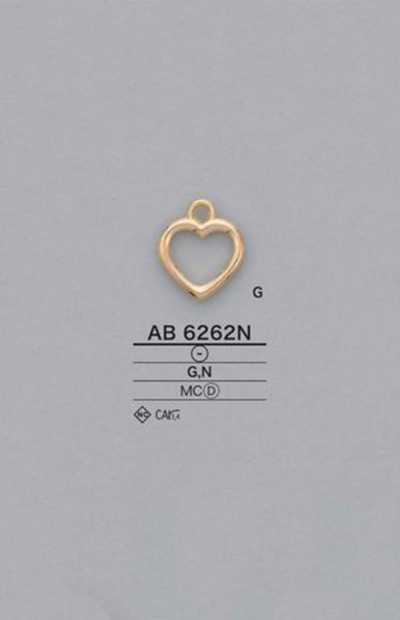 AB6262N Puxador de zíper em formato de coração