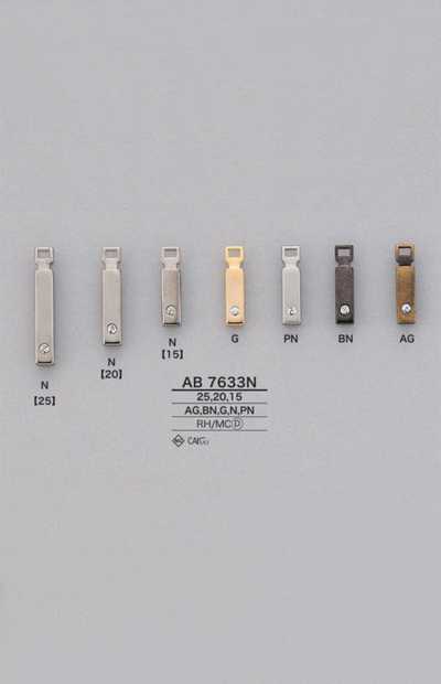 AB7633N Puxador de zíper quadrado com strass